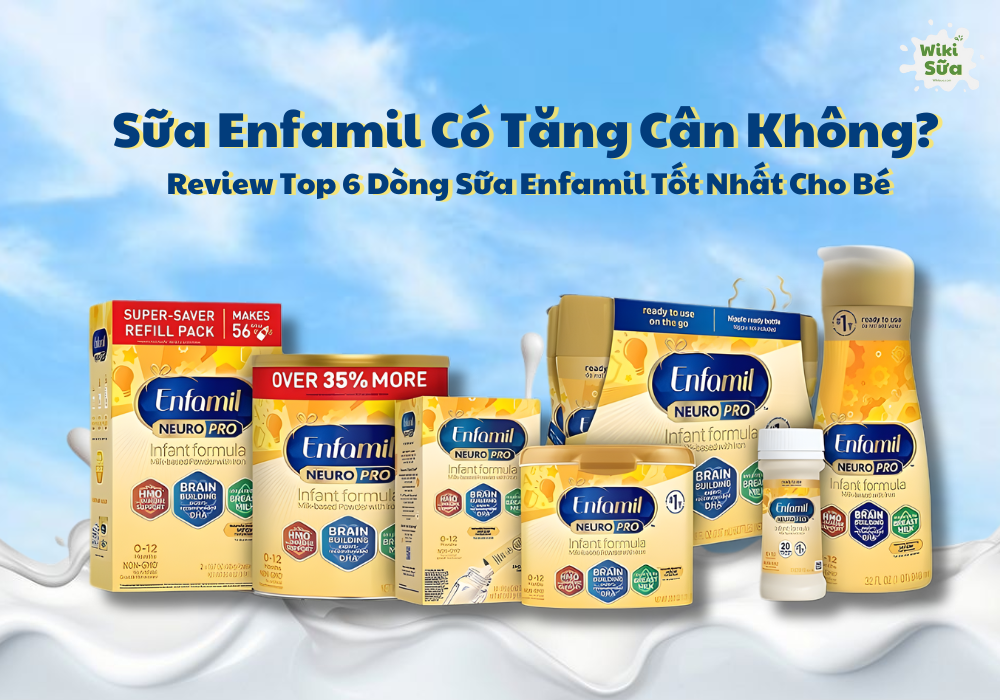Sữa Enfamil có tăng cân không? Review thực tế 6 dòng Enfamil cho trẻ nhẹ cân