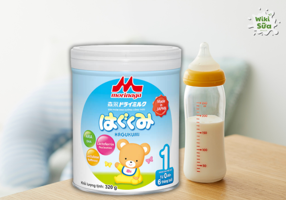 Sữa Morinaga Hagukumi số 1 dễ tiêu, giảm táo bón cho trẻ sơ sinh