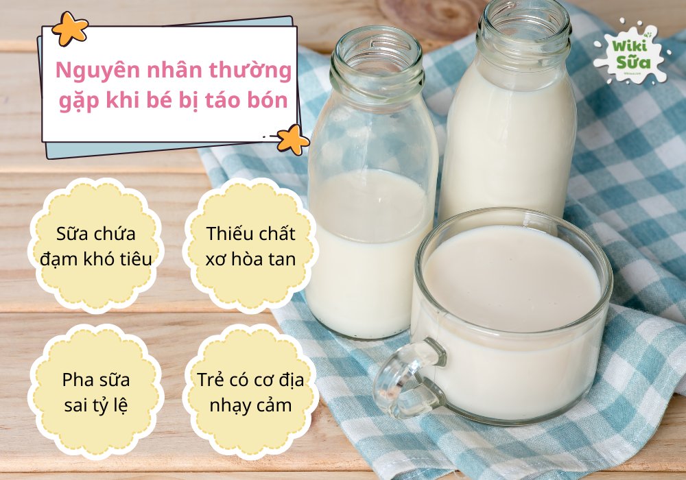 Nguyên nhân thường gặp khi bé bị táo bón