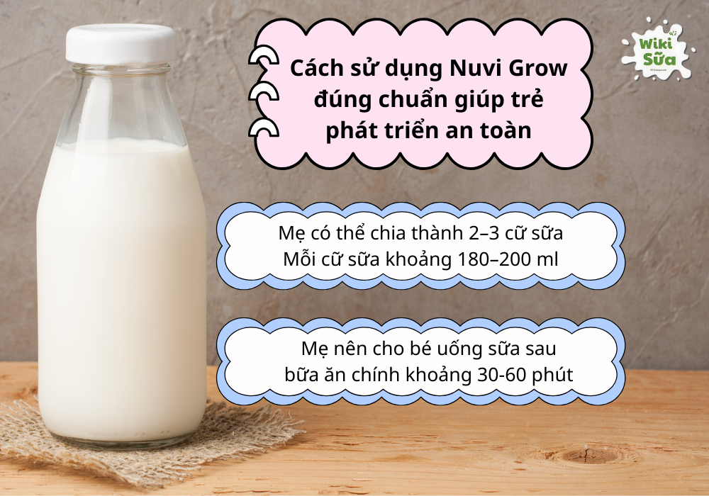 Cách sử dụng Nuvi Grow đúng chuẩn giúp trẻ phát triển an toàn