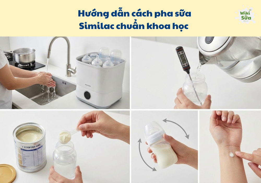 Hướng dẫn các mẹ cách pha sữa cho con đúng chuẩn