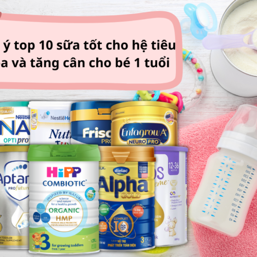 Gợi ý top 10 sữa tốt cho hệ tiêu hóa và tăng cân cho bé 1 tuổi được nhiều mẹ tin dùng