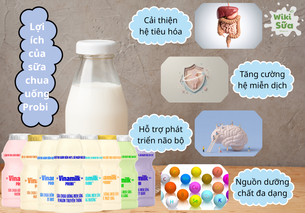 Lợi ích của sữa chua uống Probi đối với sức khỏe trẻ nhỏ