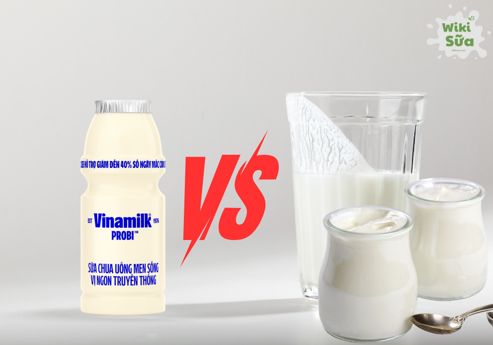So sánh sữa chua uống Probi với sữa chua ăn và sữa tươi