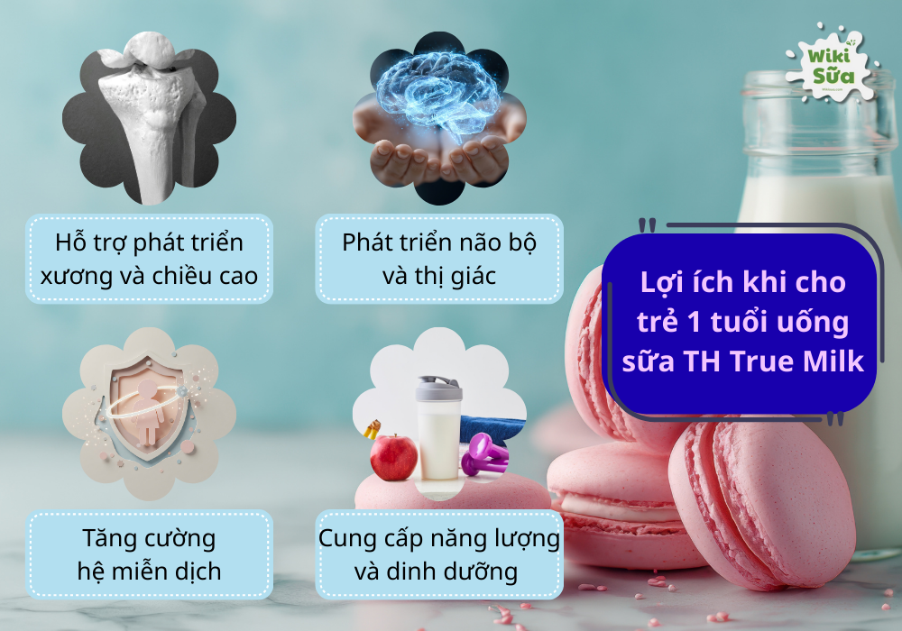 Lợi ích khi cho trẻ 1 tuổi uống sữa TH True Milk
