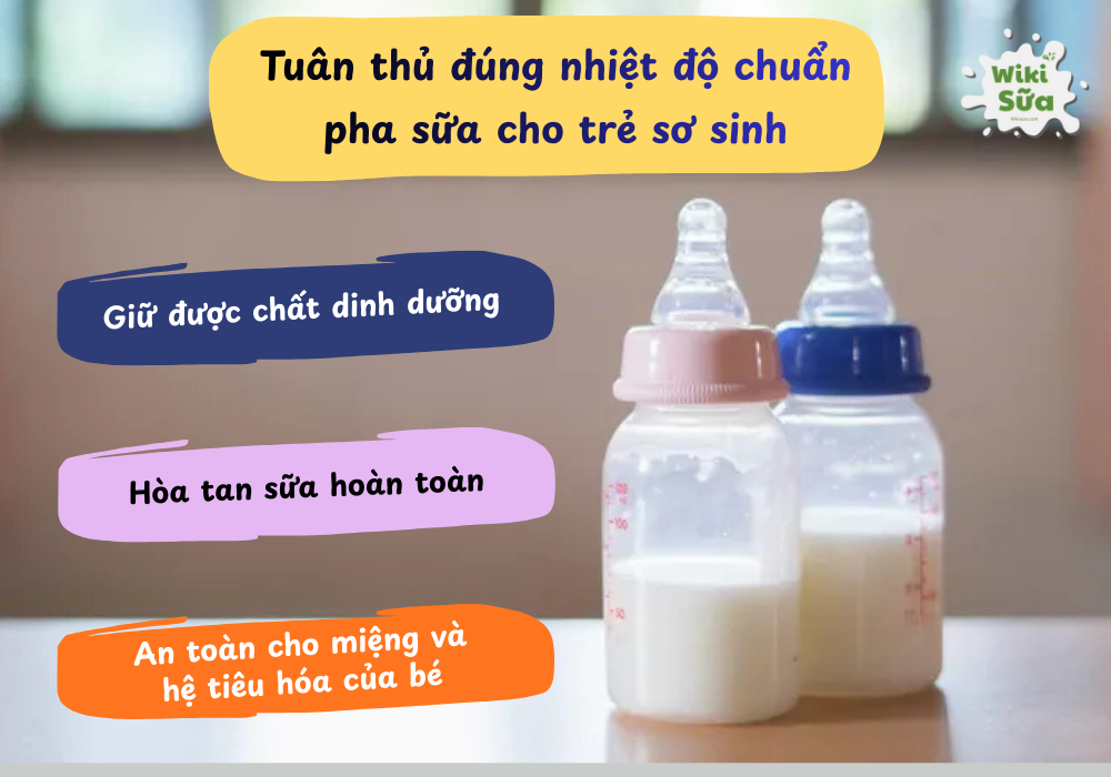 Pha sữa đúng nhiệt độ giúp bảo vệ dưỡng chất có trong sữa