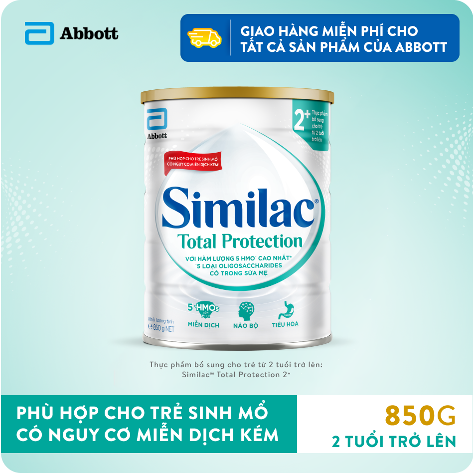 Sữa Similac Total Protection 2+ 850g cho trẻ sinh mổ.