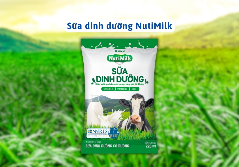 Nutimilk sữa tươi sạch cung cấp dinh dưỡng tự nhiên, giàu protein và vitamin, hỗ trợ phát triển toàn diện, tăng sức đề kháng và duy trì thể chất khỏe mạnh