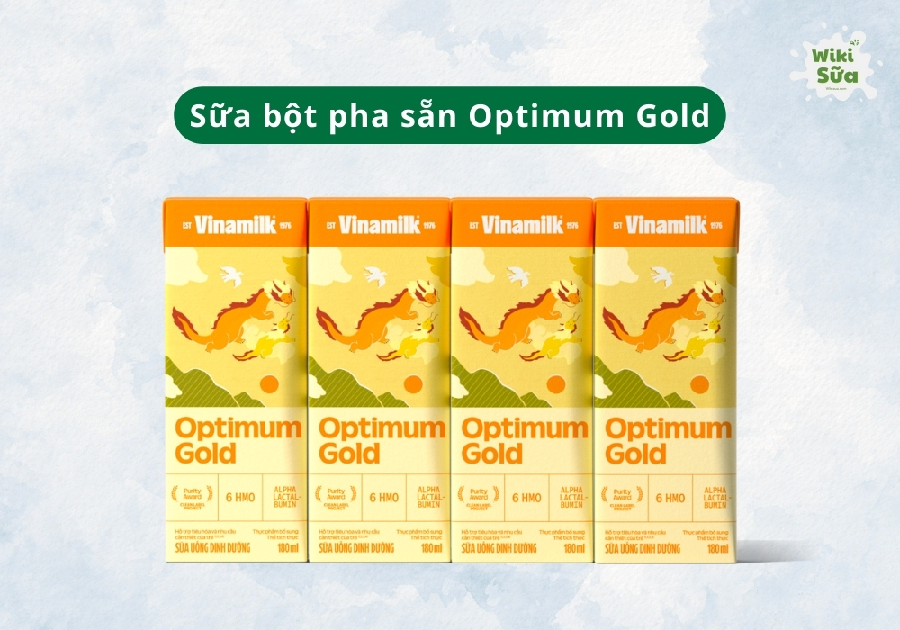 Sữa pha sẵn Optimum Gold hỗ trợ trẻ phát triển trí não, chiều cao và hệ miễn dịch.
