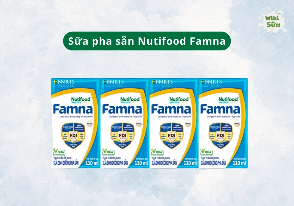Sữa hộp Famna pha sẵn dinh dưỡng tiện lợi cho trẻ 1 tuổi phát triển toàn diện.