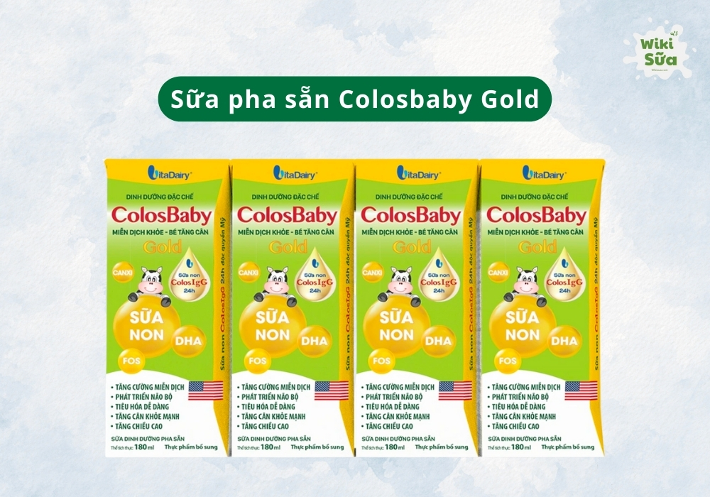 Sữa hộp pha sẵn ColosBaby Gold với hàm lượng kháng thể IgG trong sữa non 24h cao tăng cường miễn dịch và giảm bệnh vặt ở trẻ