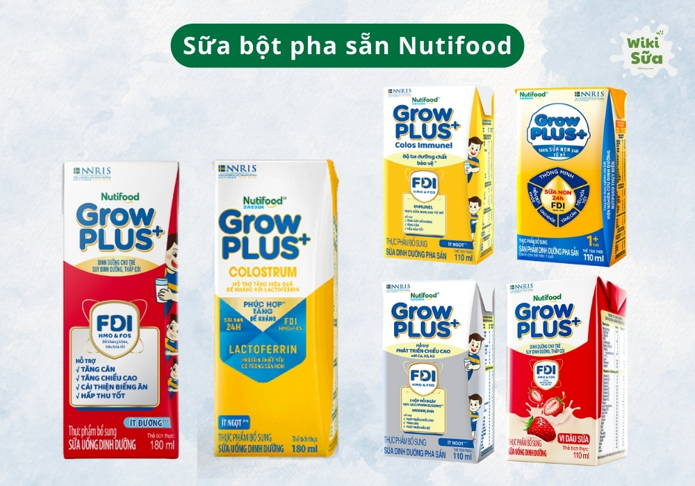 Sữa hộp pha sẵn cho bé 1 tuổi Nutifood GrowPLUS+