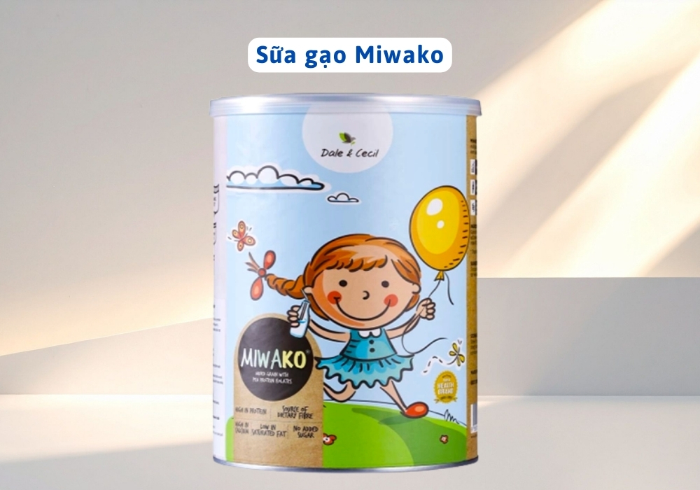 Sữa gạo Miwako cho trẻ trên 1 tuổi dị ứng đạm sữa bò hoặc nhạy cảm với lactose, giúp bé phát triển trí não và cơ thể toàn diện