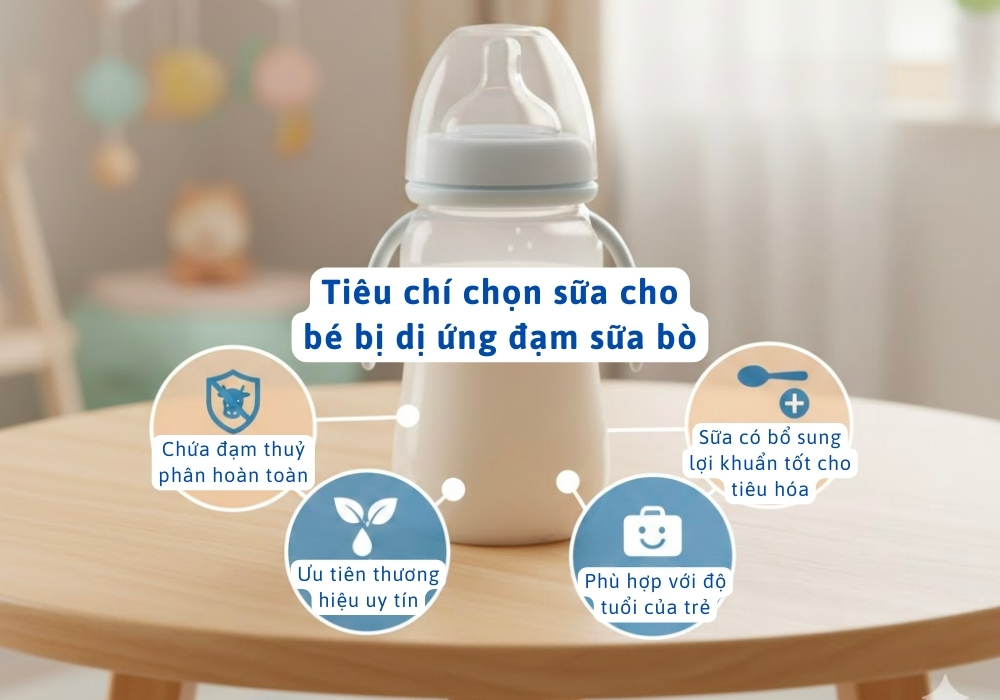 Việc lựa chọn sữa cho trẻ sơ sinh dị ứng đạm bò phù hợp là nền tảng giúp bé vượt qua giai đoạn dị ứng an toàn và phát triển khỏe mạnh