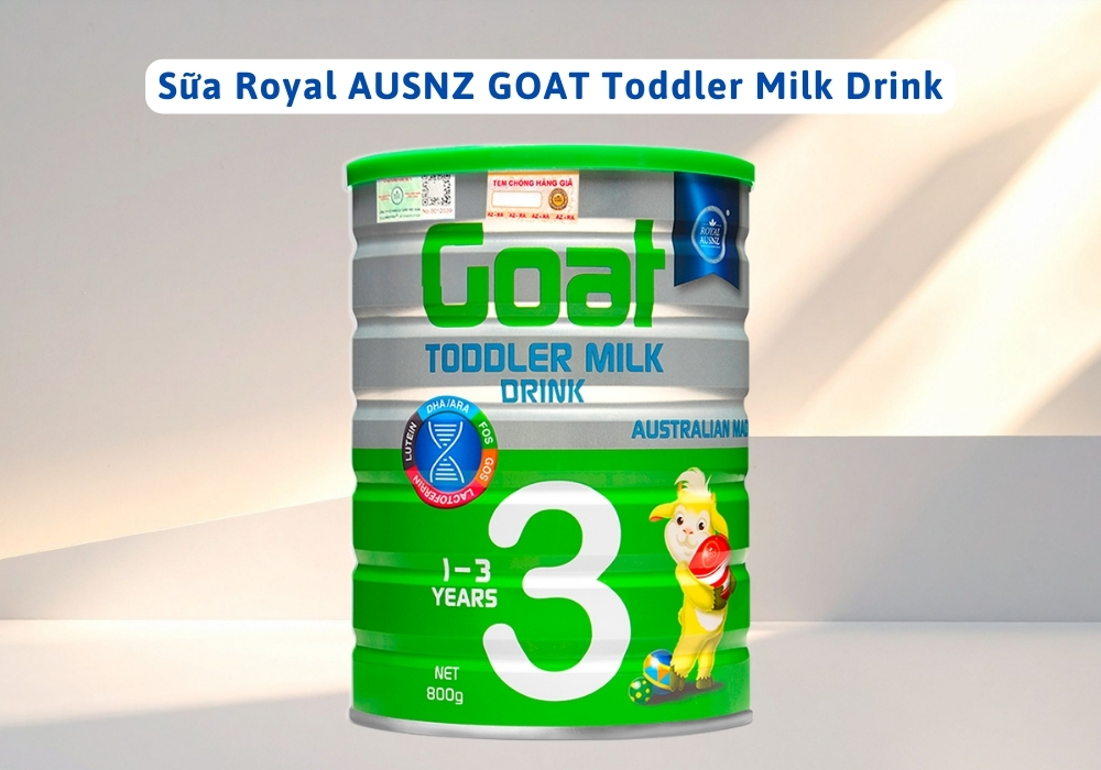 Sữa Royal AUSNZ GOAT Toddler Milk Drink là lựa chọn lý tưởng cho trẻ từ 1 – 3 tuổi có hệ tiêu hóa nhạy cảm, thấp còi hoặc dị ứng đạm sữa bò