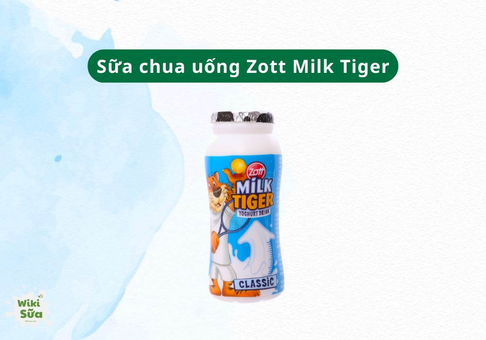 Sữa chua uống Zott Milk Tiger giúp bé từ 1 tuổi tăng cường sức đề kháng mỗi ngày.