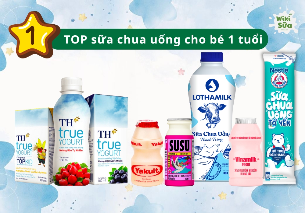 TOP 10+ sữa chua uống cho bé 1 tuổi tiêu hóa tốt, tăng đề kháng
