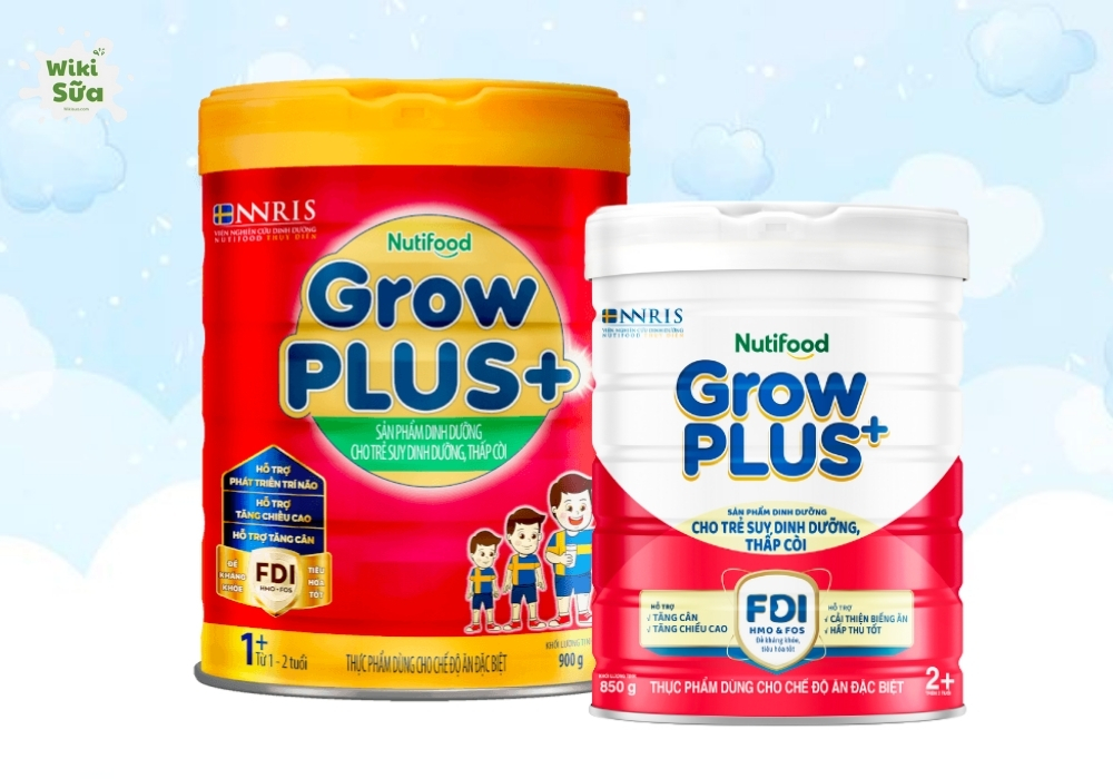 Sữa bột Grow Plus Đỏ dạng lon.