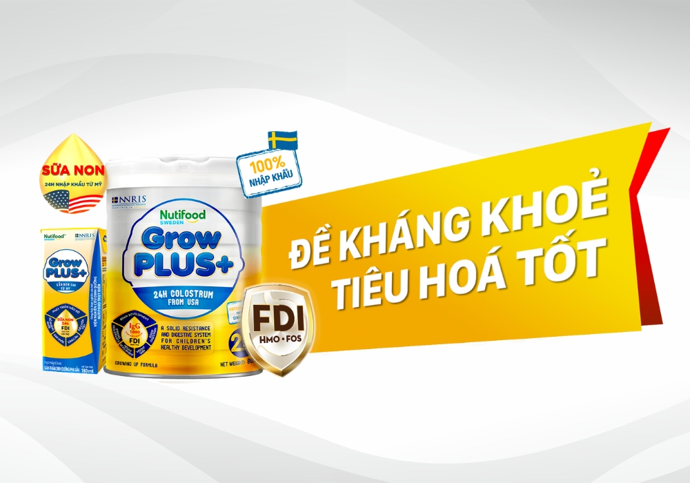 Sữa non Grow Plus vàng là giải pháp dinh dưỡng toàn diện, giúp bé phát triển cân nặng, chiều cao, sức khỏe và trí não một cách đồng bộ.