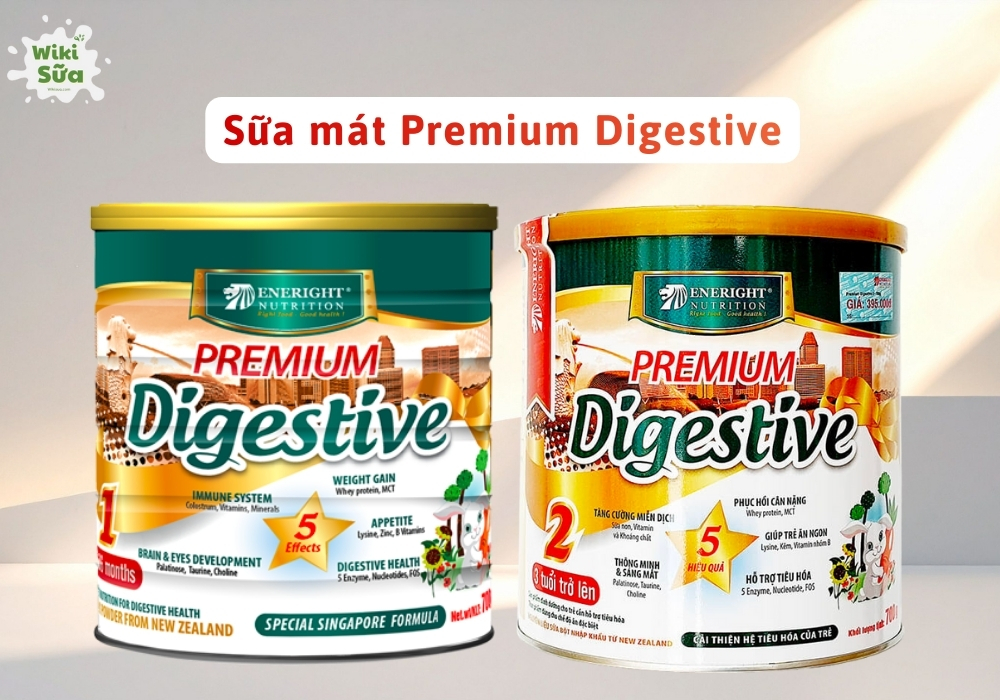 Sữa Premium Digestive giúp bé tiêu hóa khỏe, hấp thu tốt, tăng cân đều và phát triển trí não tối ưu, mang lại sự yên tâm cho cha mẹ