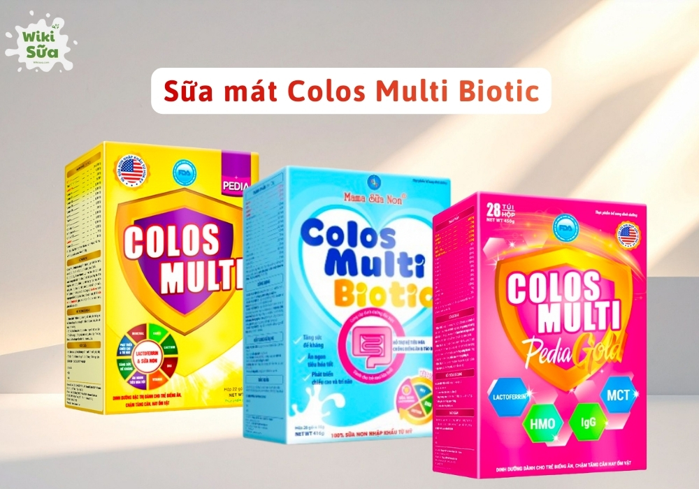 Sữa Colos Multi Biotic dành cho bé dễ táo bón, biếng ăn hoặc cần tăng cường hệ miễn dịch, giúp bé tiêu hóa khỏe, phát triển toàn diện