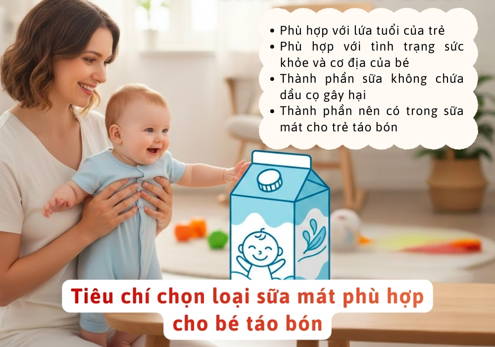 Chọn đúng sữa mát phù hợp cho bé táo bón sẽ giúp hệ tiêu hóa hoạt động trơn tru, bé đi ngoài dễ dàng, ăn ngon và phát triển khỏe mạnh