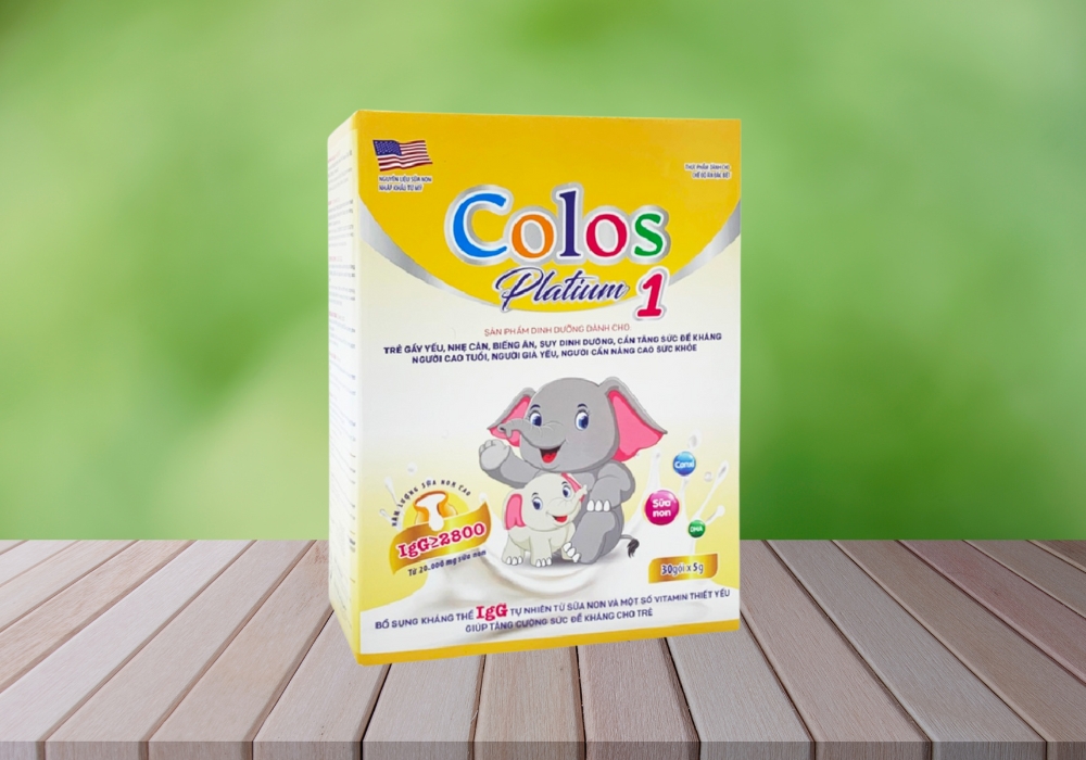 Sữa non Colos Platinum 1 tăng cường miễn dịch, kích thích vị giác, hỗ trợ hấp thu dưỡng chất và phát triển toàn diện cho trẻ sơ sinh