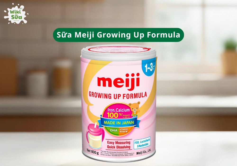 Sữa bột Meiji Growing Up Formula 1–3 giúp tăng sức đề kháng, hỗ trợ hệ miễn dịch và bé năng động mỗi ngày