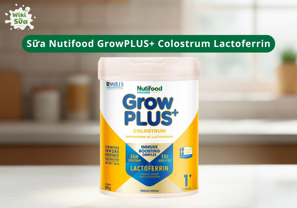 Nutifood GrowPLUS Colostrum Lactoferrin là sữa tăng sức đề kháng tự nhiên, hỗ trợ miễn dịch và giảm ốm vặt nhờ sữa non và lactoferrin