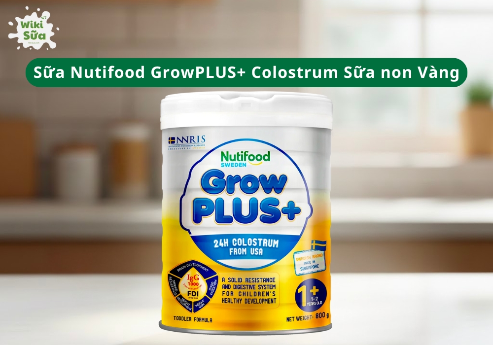 Nutifood GrowPLUS Sữa non Vàng hỗ trợ tiêu hóa khỏe mạnh, tăng đề kháng và phát triển từ giai đoạn đầu đời