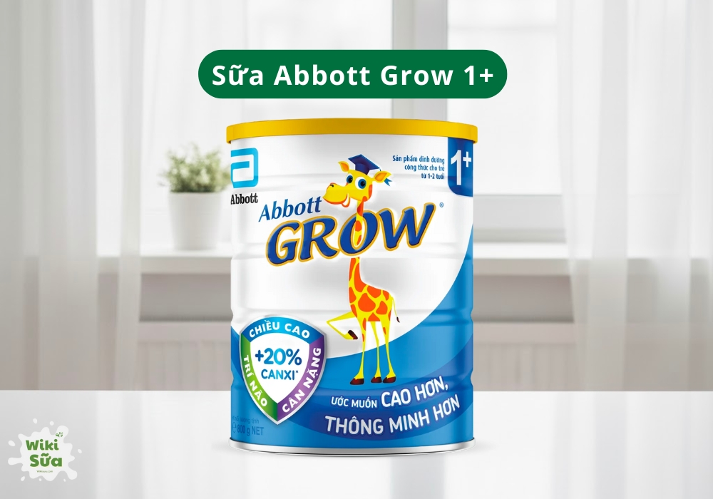 Sữa bột cho bé trên 1 tuổi Abbott Grow 1+ hỗ trợ phát triển cân nặng, chiều cao, trí não và hệ miễn dịch.