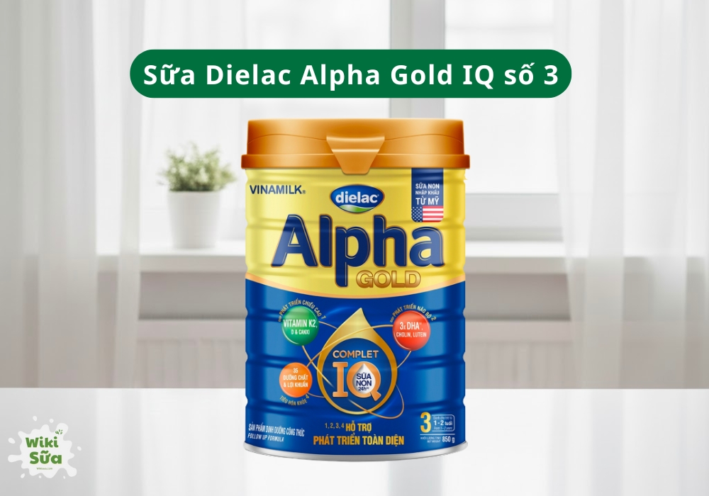 Dielac Alpha Gold IQ 3 - Sữa công thức cho bé 1-2 tuổi, giúp bé tăng cân đều, tiêu hóa khỏe, miễn dịch tốt và phát triển ổn định.
