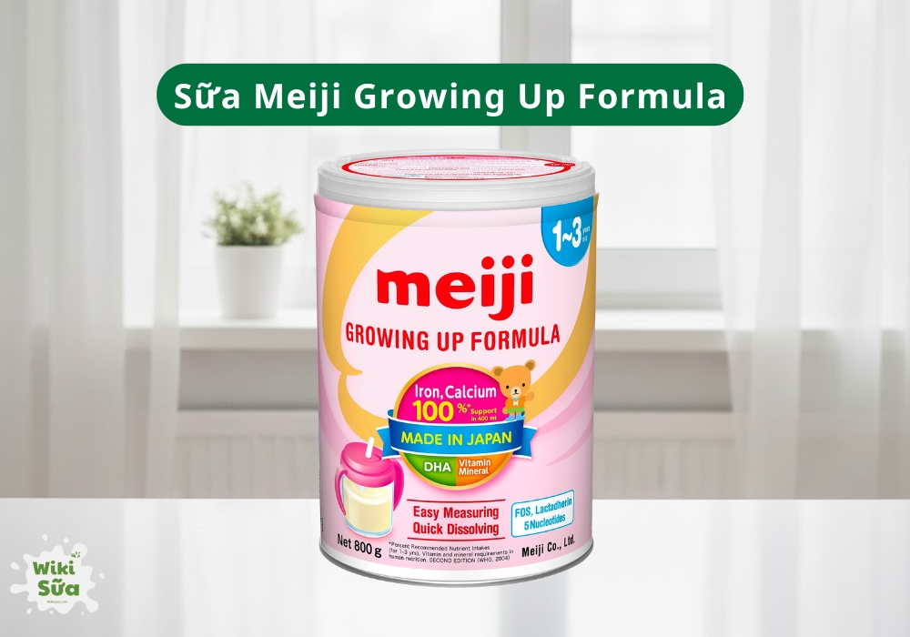 Sữa Meiji Growing Up Formula tốt cho trẻ 1‑3 tuổi nhập khẩu từ Nhật Bản.