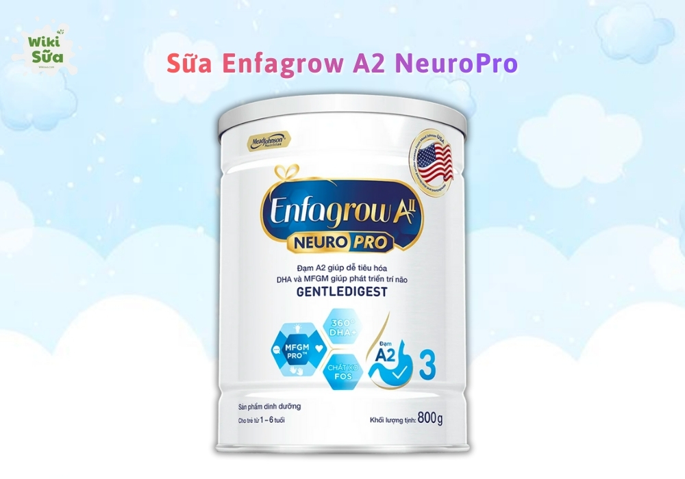Sữa Enfagrow A2 NeuroPro giúp tiêu hóa tốt, tăng cường miễn dịch.