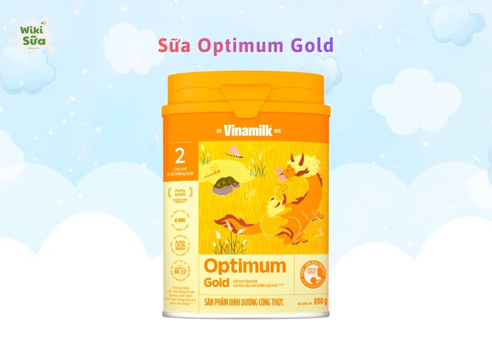 Sữa Optimum Gold từ Vinamilk tốt cho tiêu hóa của trẻ và tăng cân tốt.