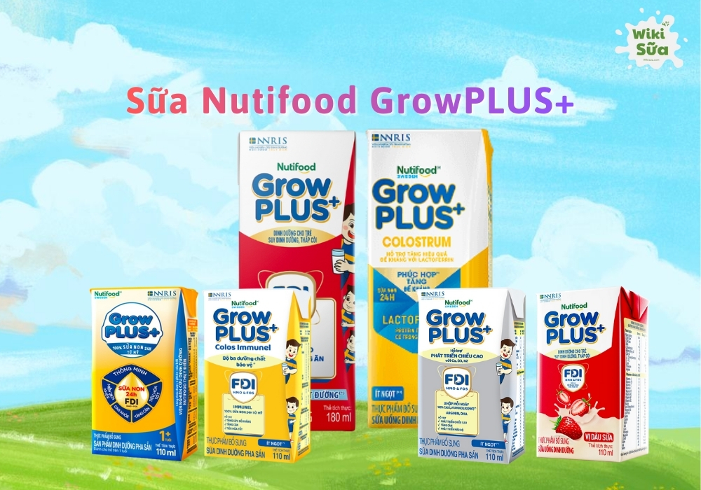Sữa pha sẵn Nutifood GrowPLUS+ cung cấp hàm lượng dinh dưỡng hợp lý, hỗ trợ phát triển của não bộ và thị giác