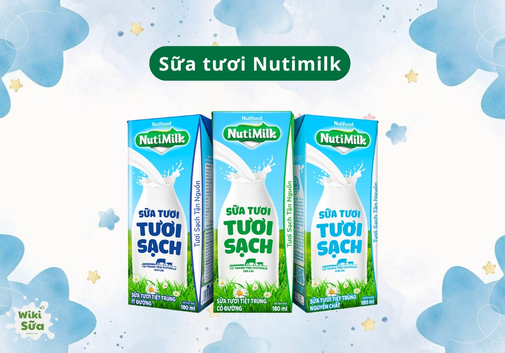 Sữa tươi tốt cho trẻ từ 1 tuổi Nutimilk