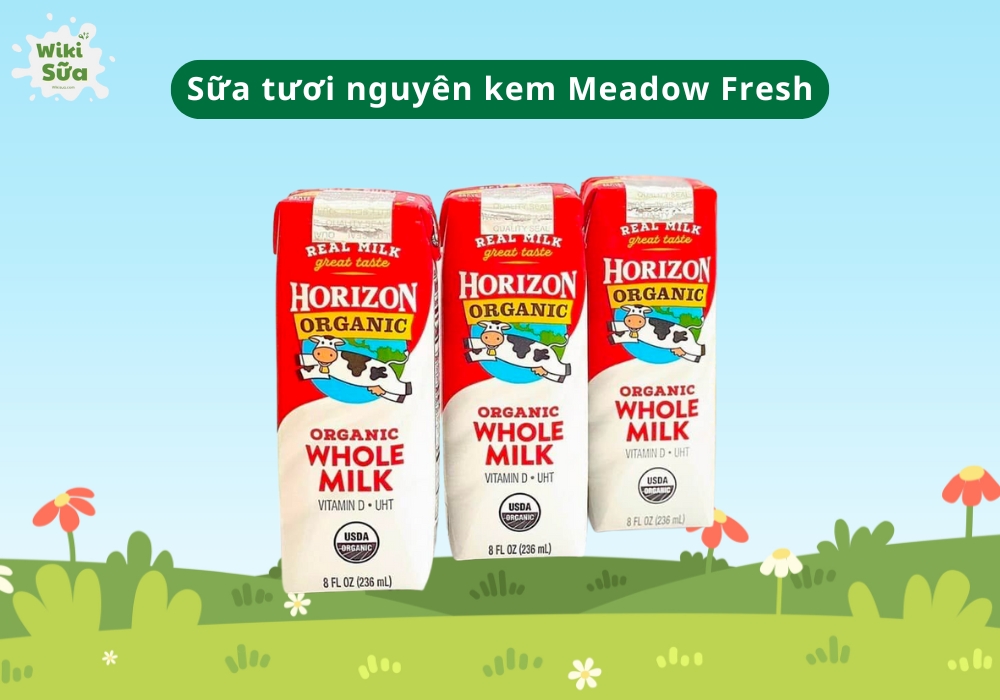 Sữa tươi nguyên kem Horizon Organic là sữa hữu cơ an toàn, không chất bảo quản, hỗ trợ tiêu hóa khỏe và phát triển toàn diện