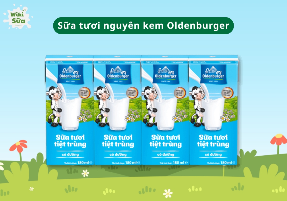Sữa tươi nguyên kem Oldenburger giàu dưỡng chất, giúp bé tăng cân, xương chắc khỏe và thông minh vượt trội
