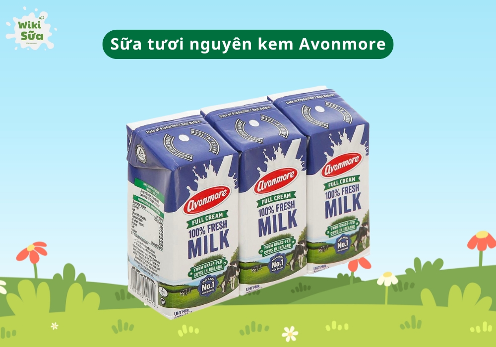 Sữa tươi nguyên kem Avonmore cung cấp năng lượng đầy đủ, giúp bé phát triển cân nặng ổn định và khỏe mạnh