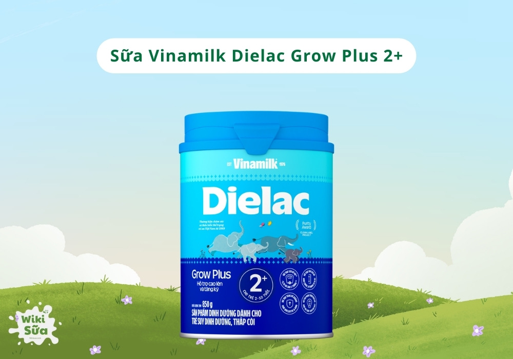 Công thức sữa Vinamill Bielac Grow Plus 2+ cho bé trên