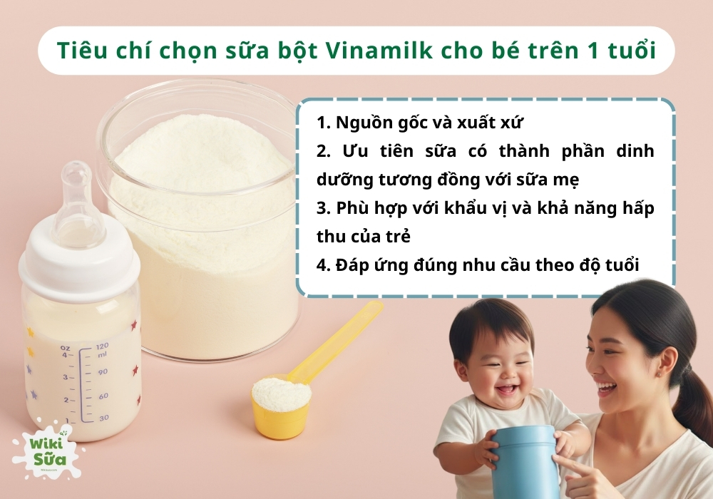 Lựa chọn sữa bột Vinamilk đúng cách giúp bé trên 1 tuổi phát triển toàn diện cả về thể chất lẫn trí não
