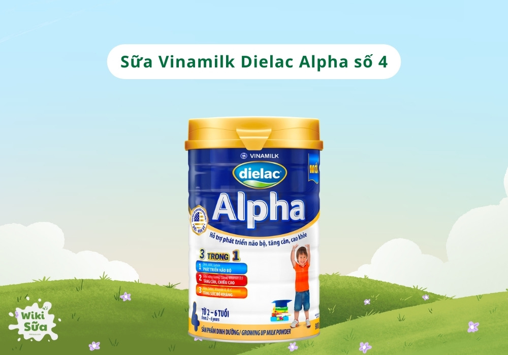 Sữa bột Vinamilk Dielac Alpha 4 cho bé 2 tuổi trở lên