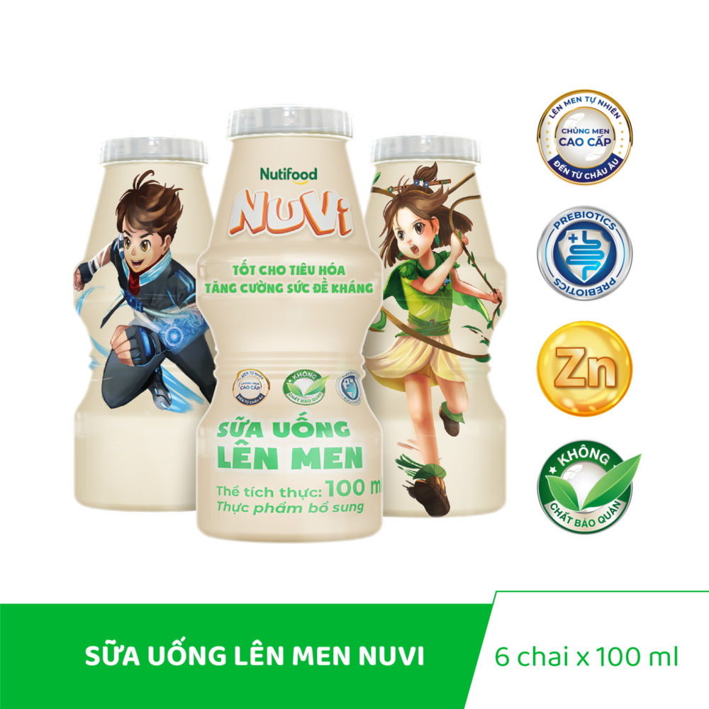 Sữa uống lên men NuVi chai 100ml