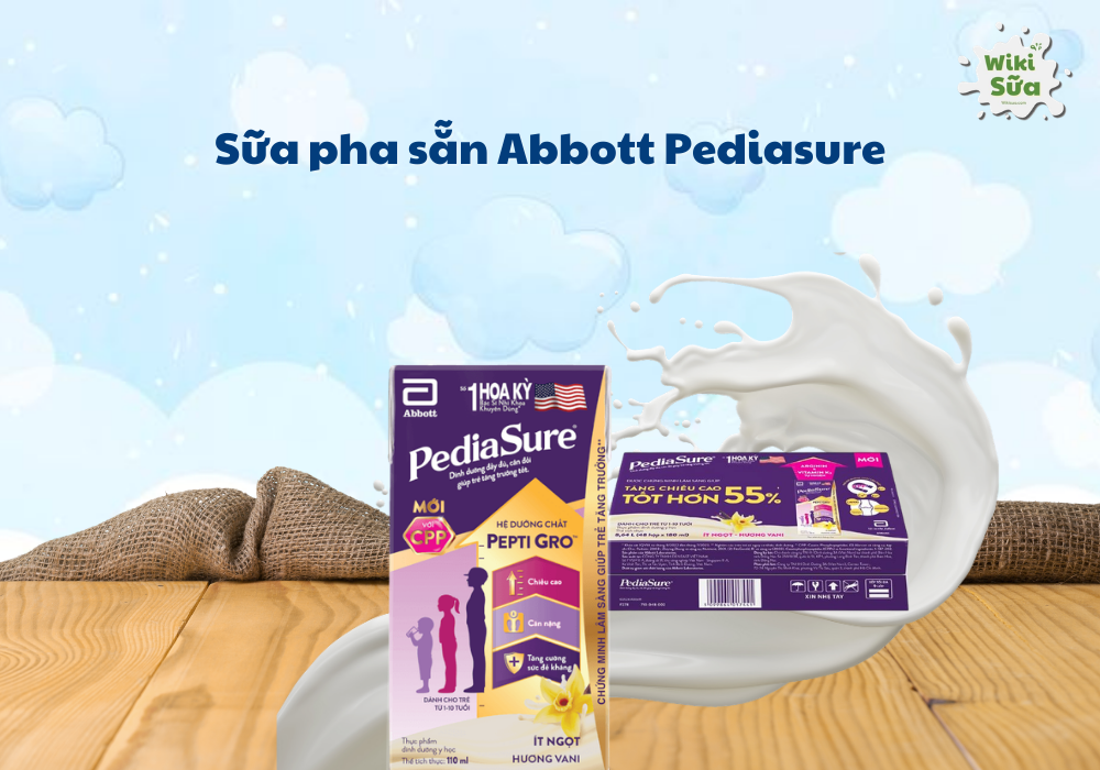 Sữa pha sẵn PediaSure hỗ trợ phát triển chiều cao, cân nặng và sức đề kháng cho trẻ từ 1-10 tuổi.
