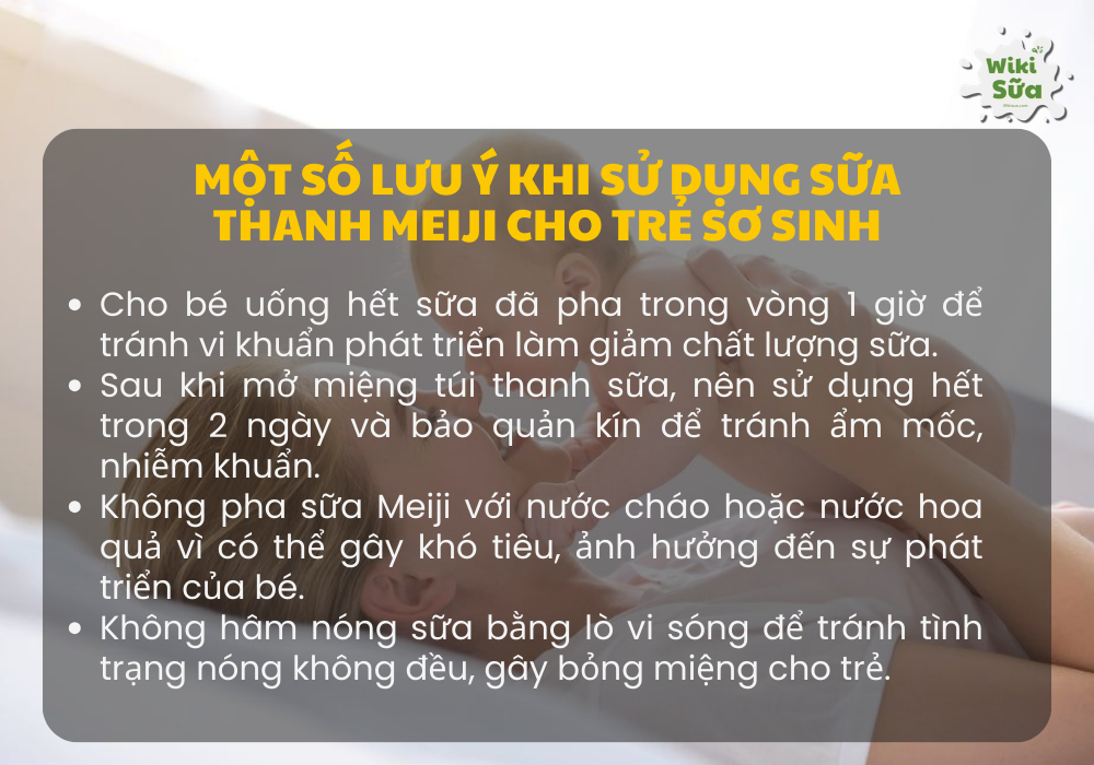 Mẹ cần lưu ý một số điều khi cho trẻ uống sữa thanh Meiji