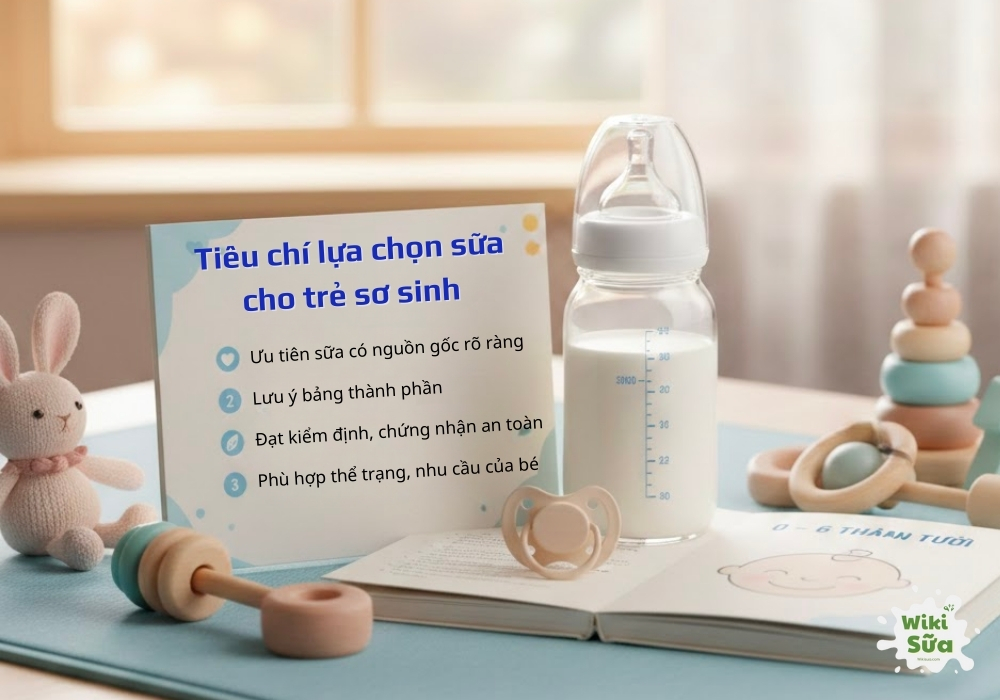 Việc chọn sữa công thức cho trẻ sơ sinh từ 0–6 tháng cần được cân nhắc kỹ, do hệ tiêu hóa và miễn dịch của bé trong giai đoạn này còn non nớt.