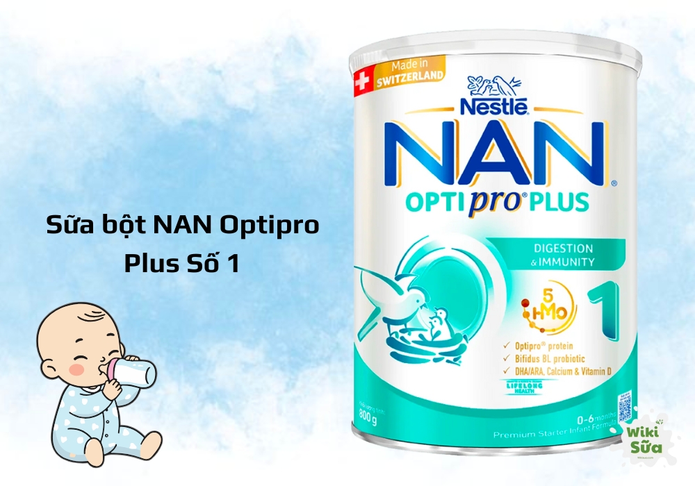 Sữa bột NAN Optipro Plus Số 1 là dòng sữa công thức dành cho trẻ từ 0–6 tháng tuổi