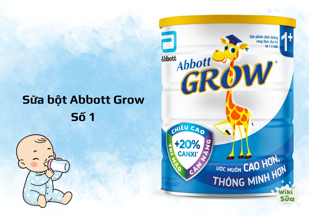 Sữa bột Abbott Grow Số 1 là dòng sữa công thức dành cho trẻ sơ sinh 0-6 tháng tuổi. 