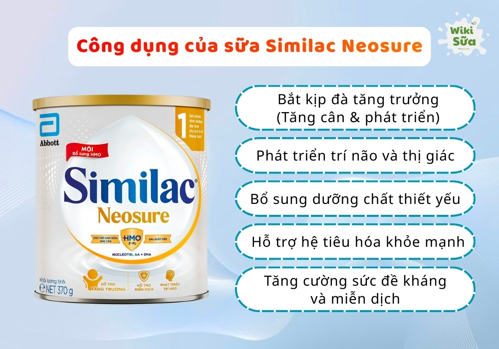 Sữa Similac Neosure hỗ trợ tăng trưởng, phát triển trí não, thị giác và miễn dịch cho trẻ sinh non, nhẹ cân nhờ công thức cao năng lượng